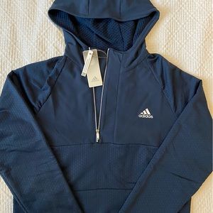 NWT Adidas Mens Fleece Anorak Quarter zip Golf Jacket